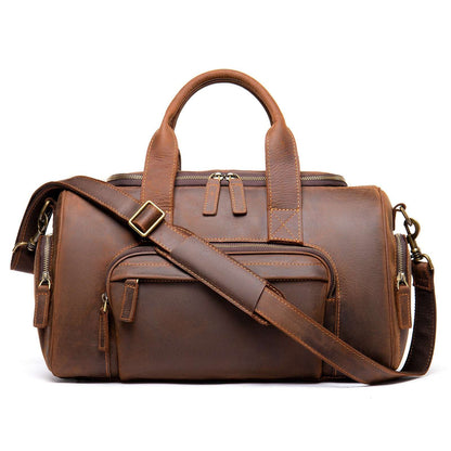 Men's Luxury Retro Leather Large Capacity Luggage Bag