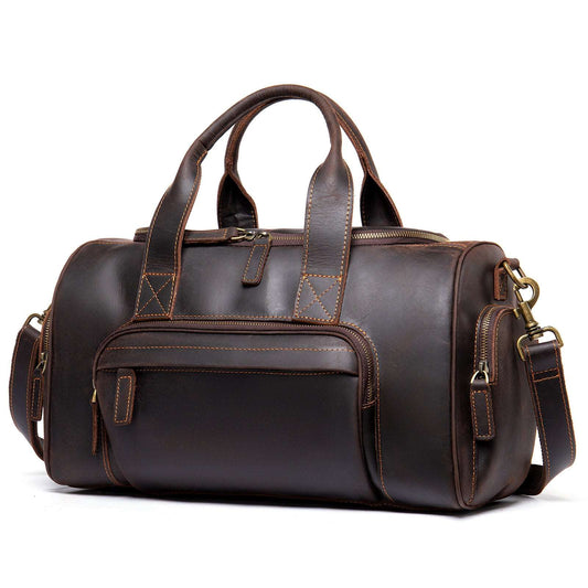 Men's Luxury Retro Leather Large Capacity Luggage Bag