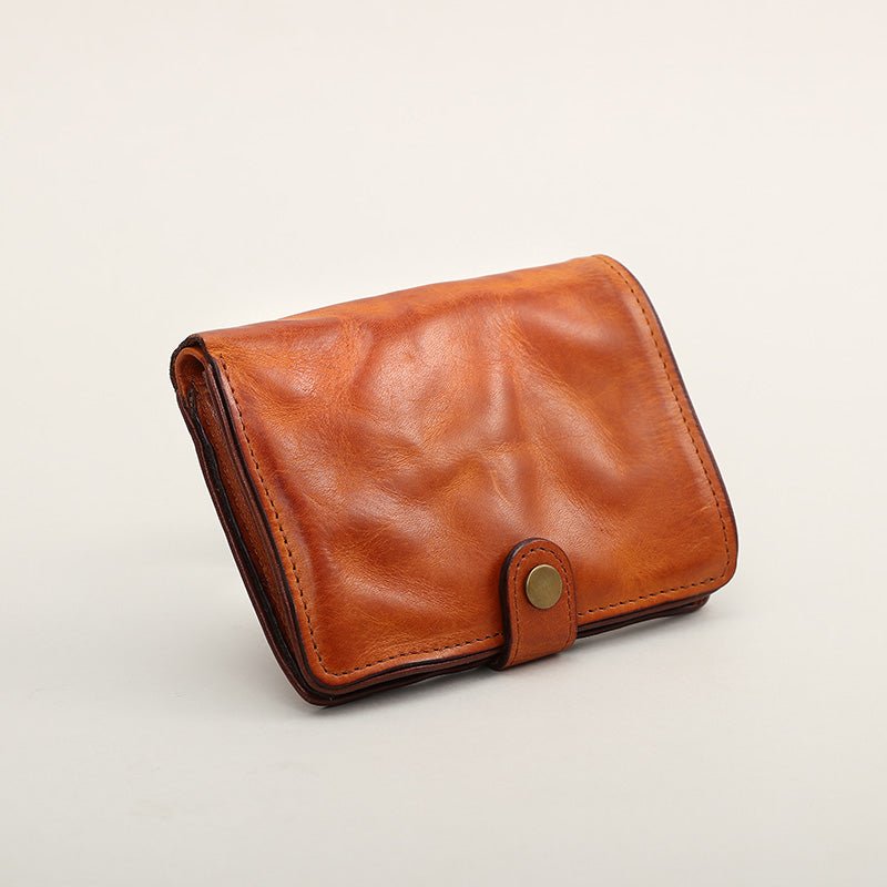 Men's Luxury Vegetable Tanned Short Leather Wallet