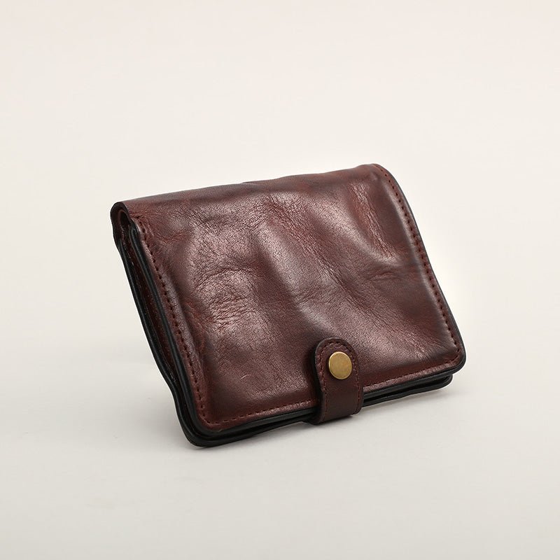 Men's Luxury Vegetable Tanned Short Leather Wallet