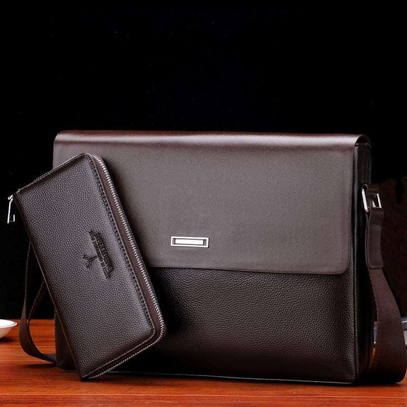 Men's Microfiber Synthetic Leather Messenger Bag