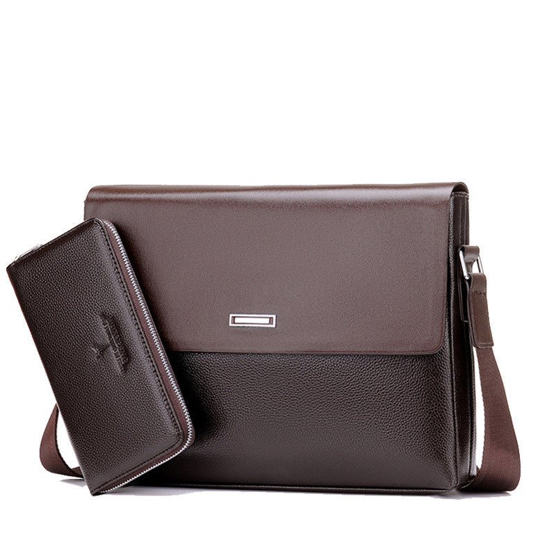 Men's Microfiber Synthetic Leather Messenger Bag