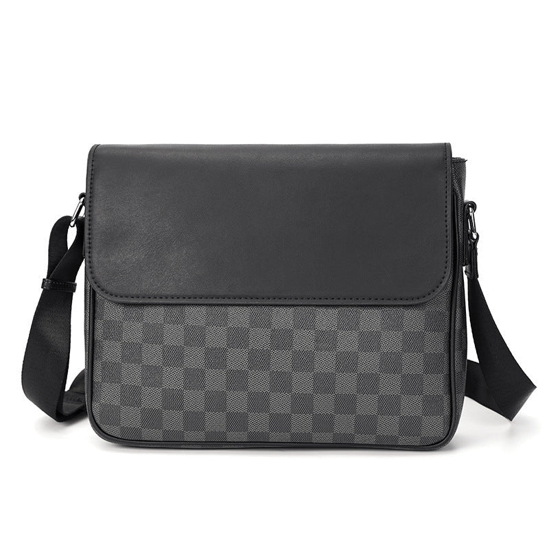 Men's Plaid Shoulder Bag