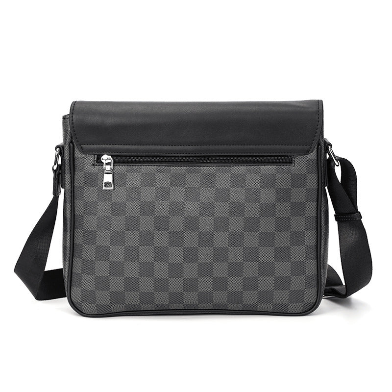 Men's Plaid Shoulder Bag