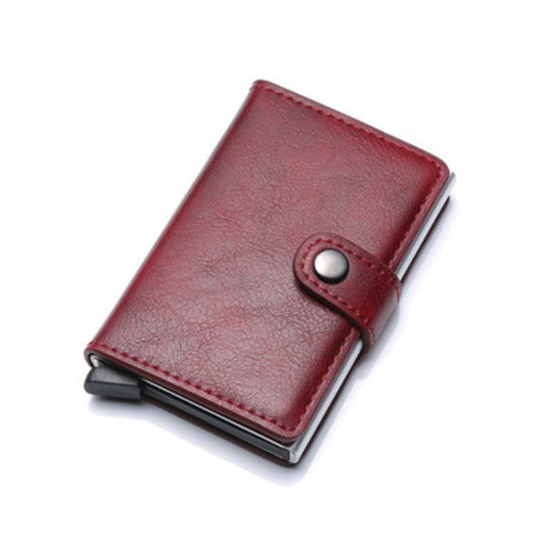 Men's RFID Anti-theft Aluminum Synthetic Leather Wallet