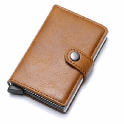 Men's RFID Anti-theft Aluminum Synthetic Leather Wallet