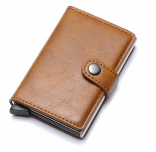 Men's RFID Anti-theft Aluminum Synthetic Leather Wallet