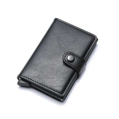 Men's RFID Anti-theft Aluminum Synthetic Leather Wallet