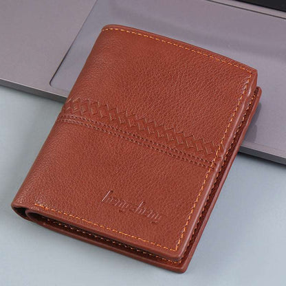 Men's Short Synthetic Leather Wallet