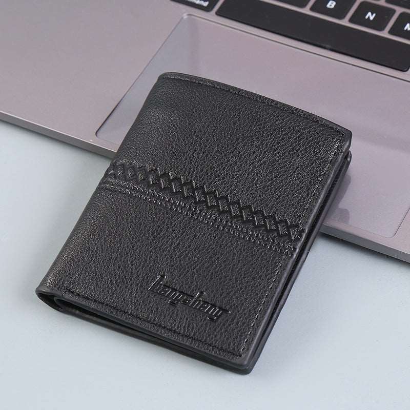 Men's Short Synthetic Leather Wallet