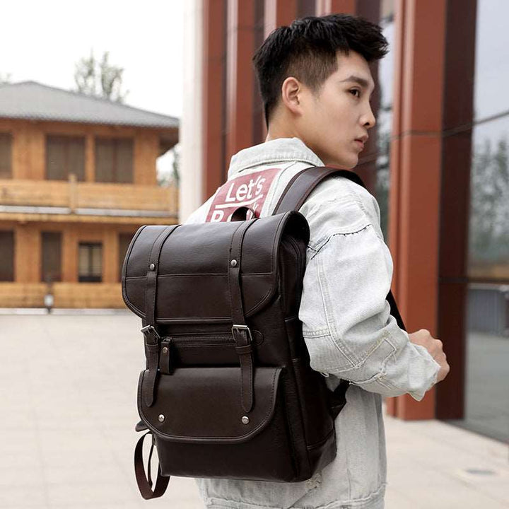 Men's Synthetic Leather Backpack