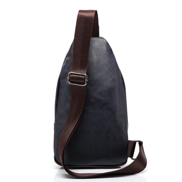 Men's Synthetic Leather Chest Shoulder Messenger Bag