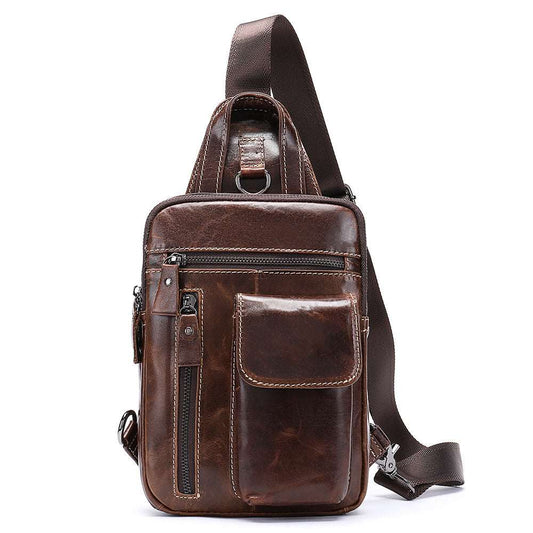 Men's Vintage Cowhide One-shoulder Crossbody Bag