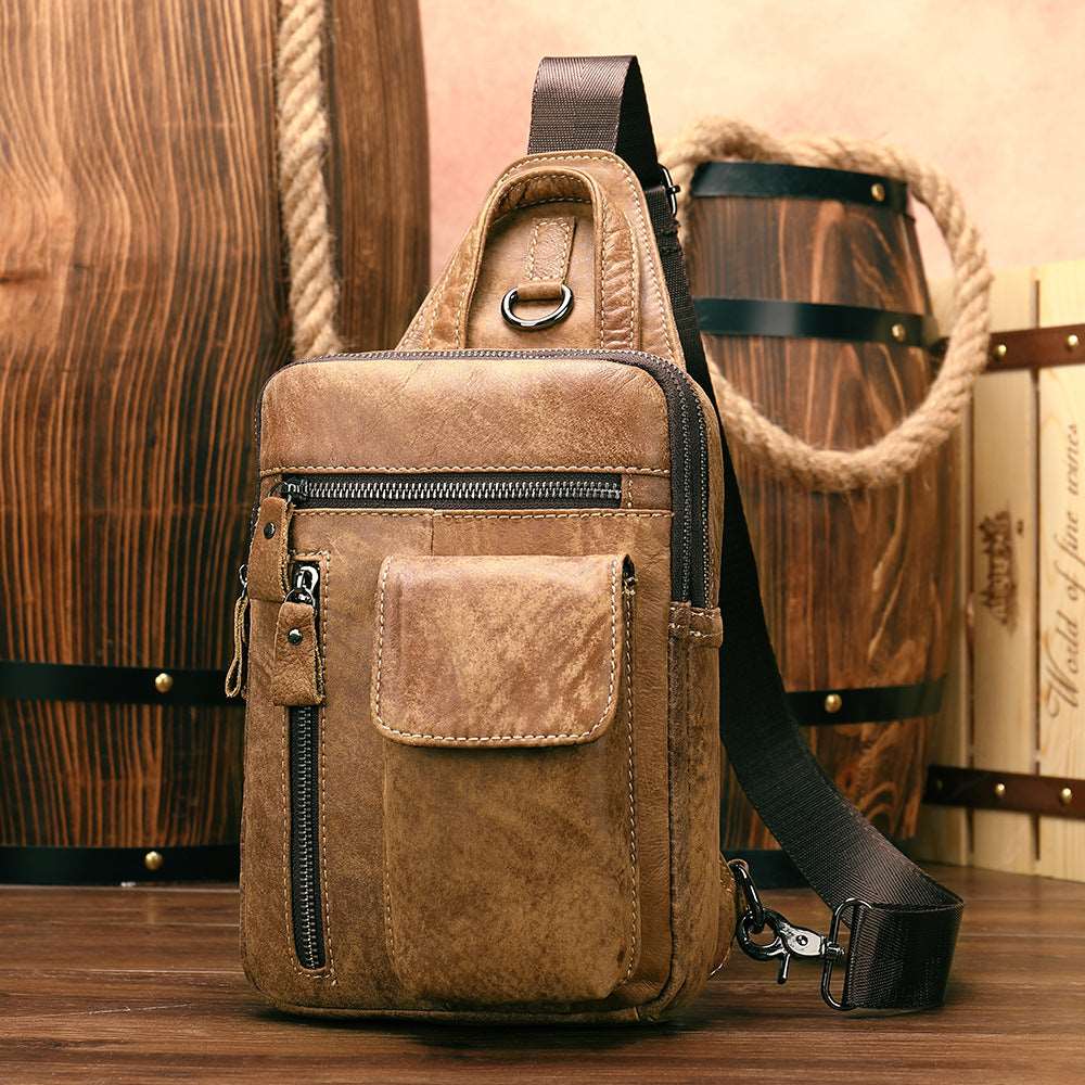 Men's Vintage Cowhide One-shoulder Crossbody Bag