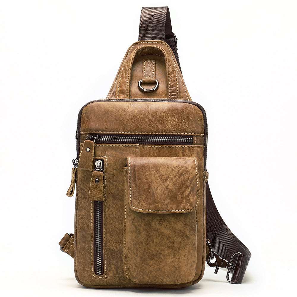 Men's Vintage Cowhide One-shoulder Crossbody Bag