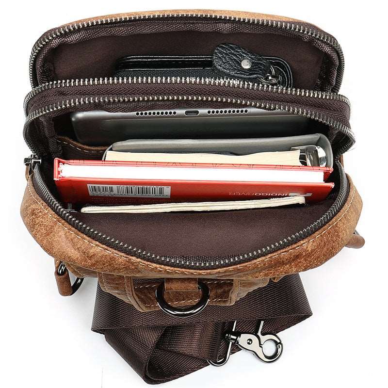 Men's Vintage Cowhide One-shoulder Crossbody Bag