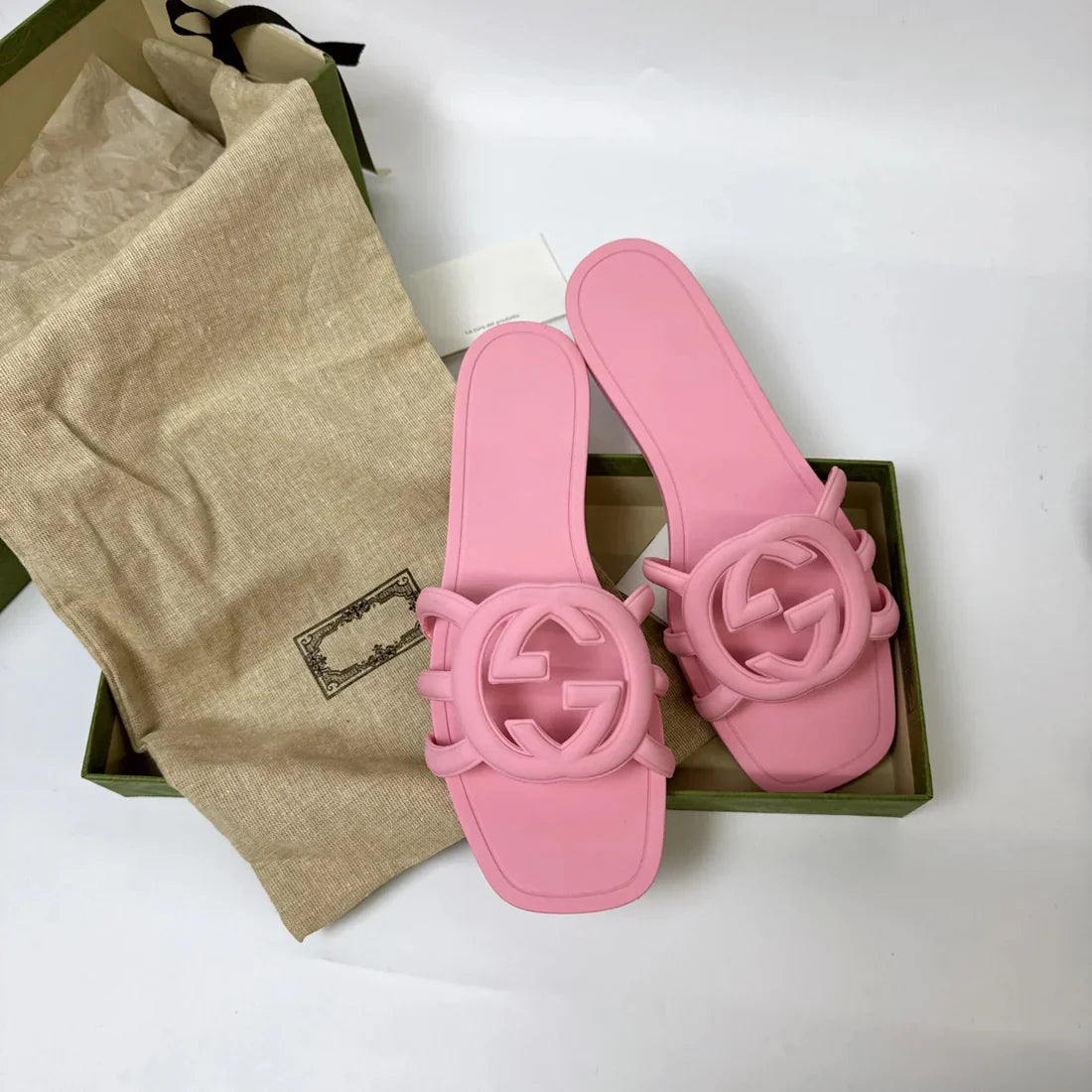 Interlocking G Cut-Out Slide Women Sandals