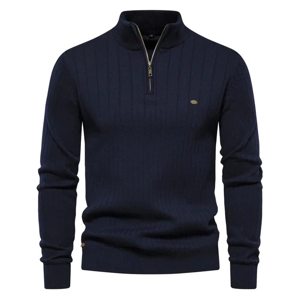 Nicolas | Casual zip jumper with stand-up collar