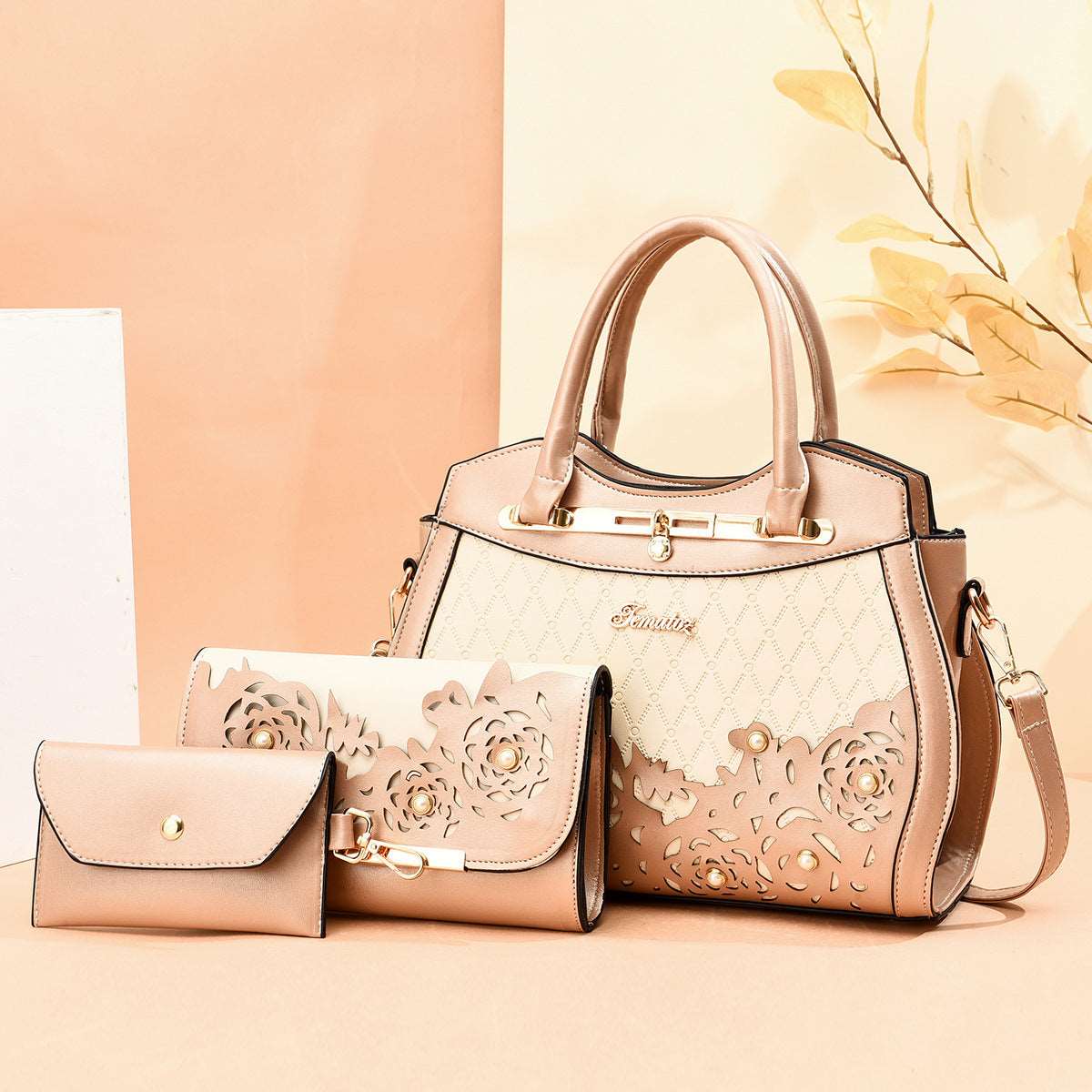 Women's Classy Three-Piece Handbag Set