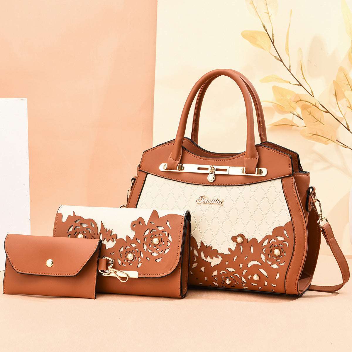 Women's Classy Three-Piece Handbag Set