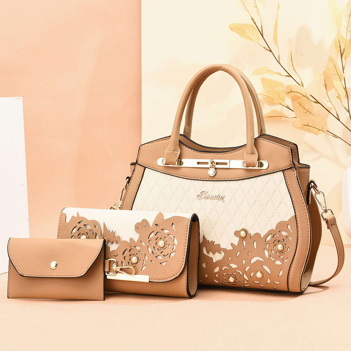 Women's Classy Three-Piece Handbag Set