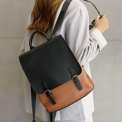 Women's Genuine Leather Assorted Color Simple Backpack