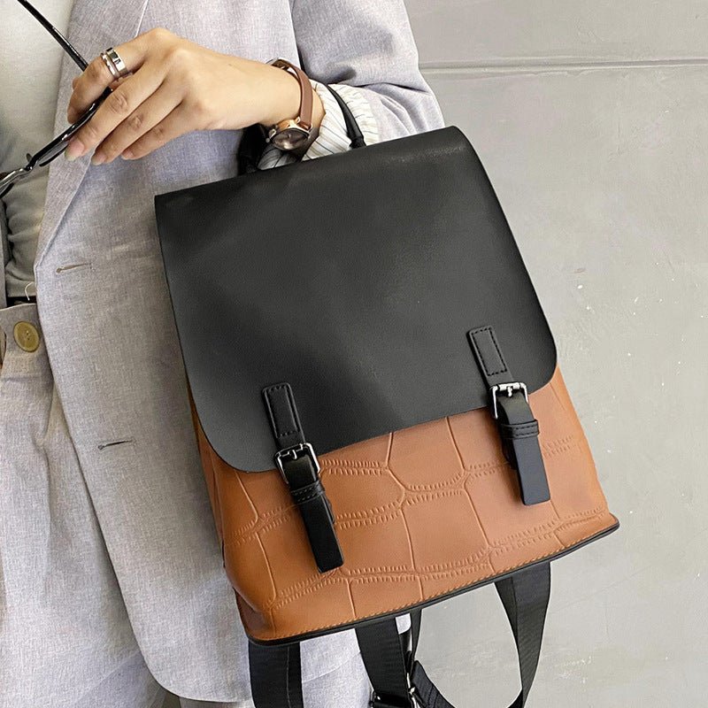 Women's Genuine Leather Assorted Color Simple Backpack