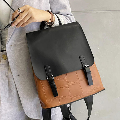 Women's Genuine Leather Assorted Color Simple Backpack