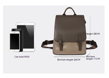 Women's Genuine Leather Assorted Color Simple Backpack