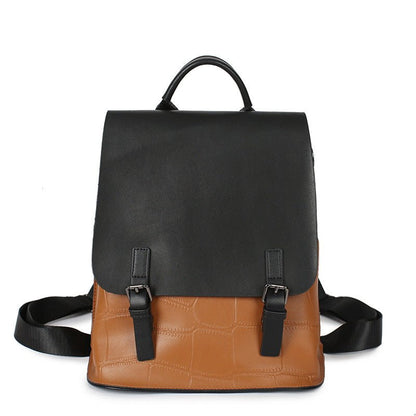 Women's Genuine Leather Assorted Color Simple Backpack