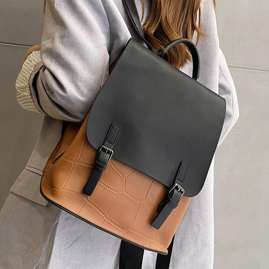 Women's Genuine Leather Assorted Color Simple Backpack