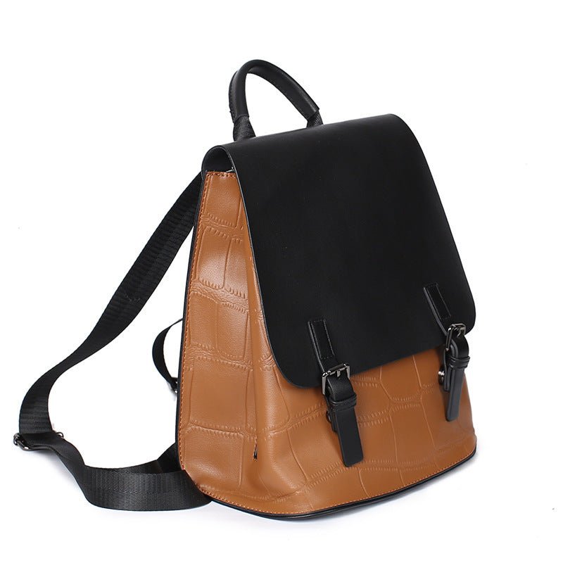 Women's Genuine Leather Assorted Color Simple Backpack