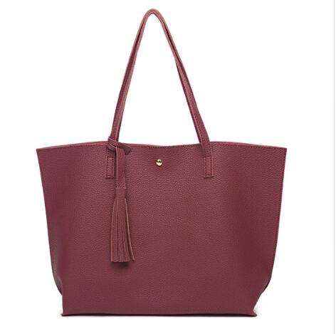 Women's Large Capacity Solid Color Shoulder Bag