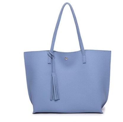 Sac à bandoulière de couleur unie de grande capacité pour femmes