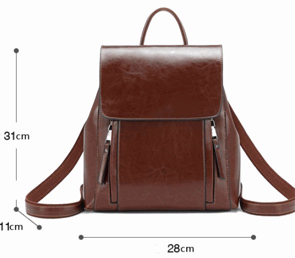 Sac à dos en cuir de vache pour femme