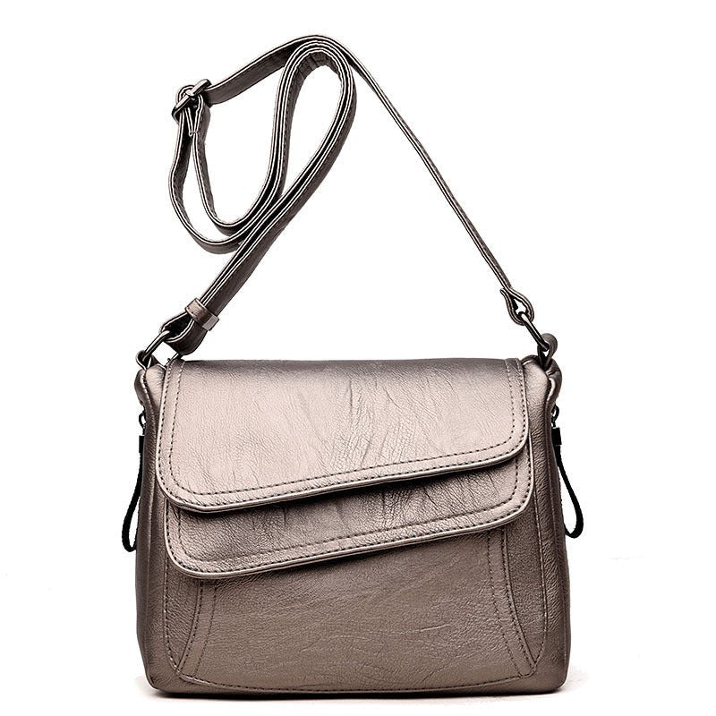 Women's Leather Messenger Shoulder Crossbody Bag