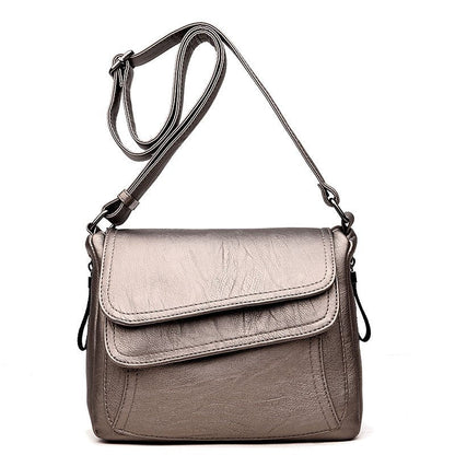 Women's Leather Messenger Shoulder Crossbody Bag