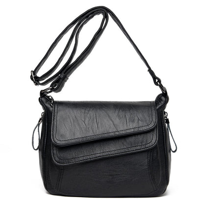 Women's Leather Messenger Shoulder Crossbody Bag