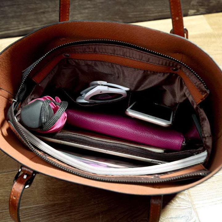 Women's Leather Minimalist Tote Bag