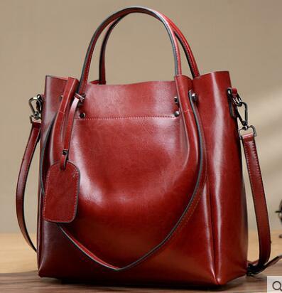 Sac seau de luxe en cuir de vachette pour femme