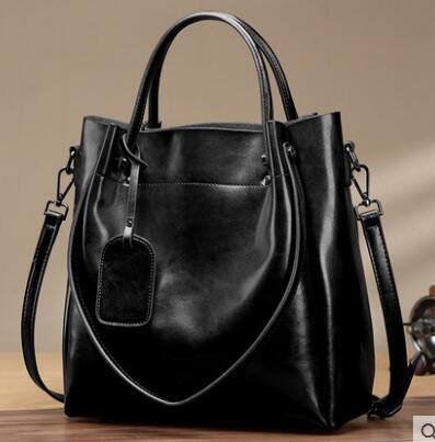 Sac seau de luxe en cuir de vachette pour femme