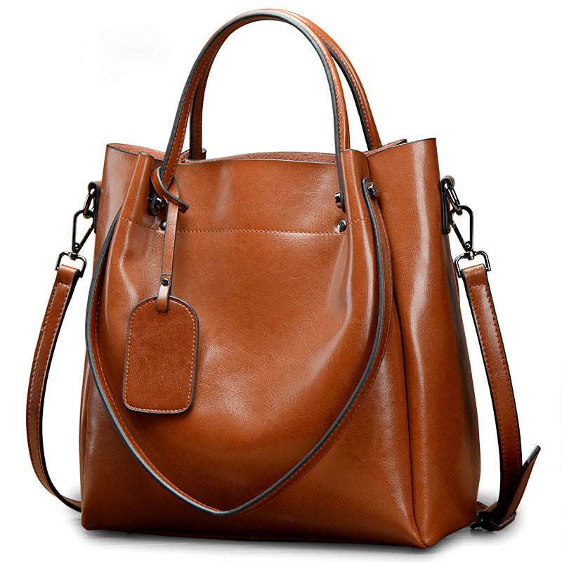 Sac seau de luxe en cuir de vachette pour femme