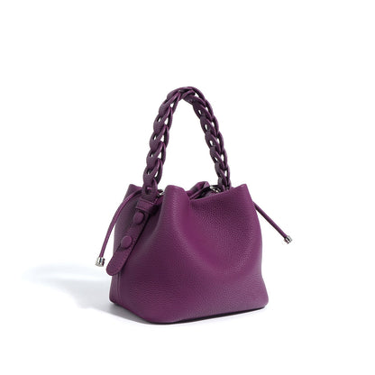 Women's Luxury Genuine Leather Bucket Bag Spring