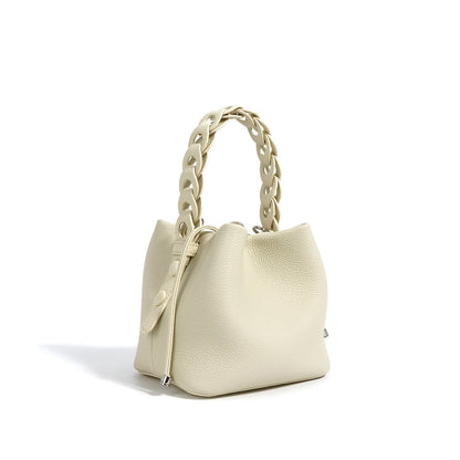 Sac seau de luxe en cuir véritable pour femmes, printemps