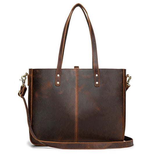 Women's Luxury Genuine Leather Shoulder Tote Bag