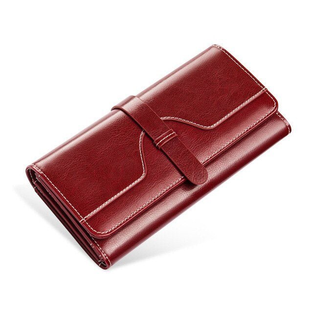 Women's Luxury Large Vintage Buckle Wallet