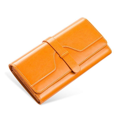 Women's Luxury Large Vintage Buckle Wallet