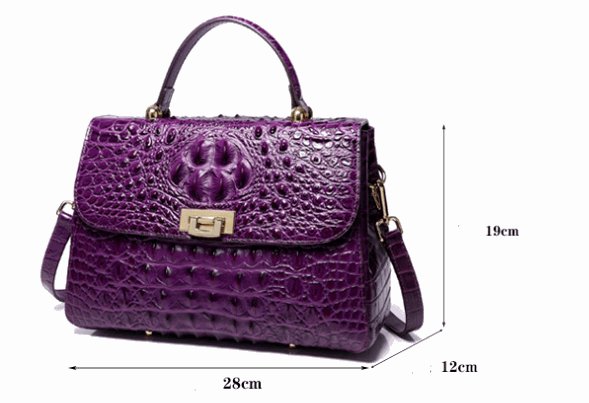 Women's Luxury Scale Pattern Leather Shoulder Messenger Bag