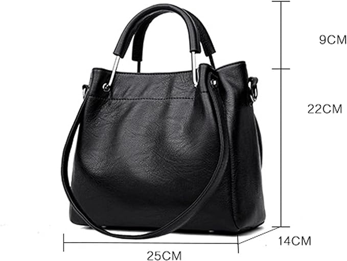 Women's Retro Leather Bucket Tote