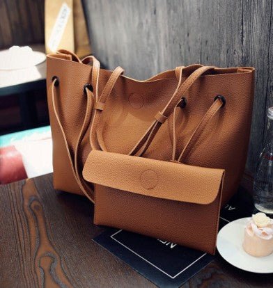 Women's Two-Piece Shoulder Tote Bag and Clutch